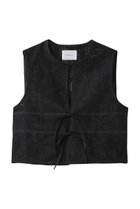 【ミディウミソリッド/MIDIUMISOLID】のlace short vest.S ベスト black|ID: prp329100004420414 ipo3291000000035333568