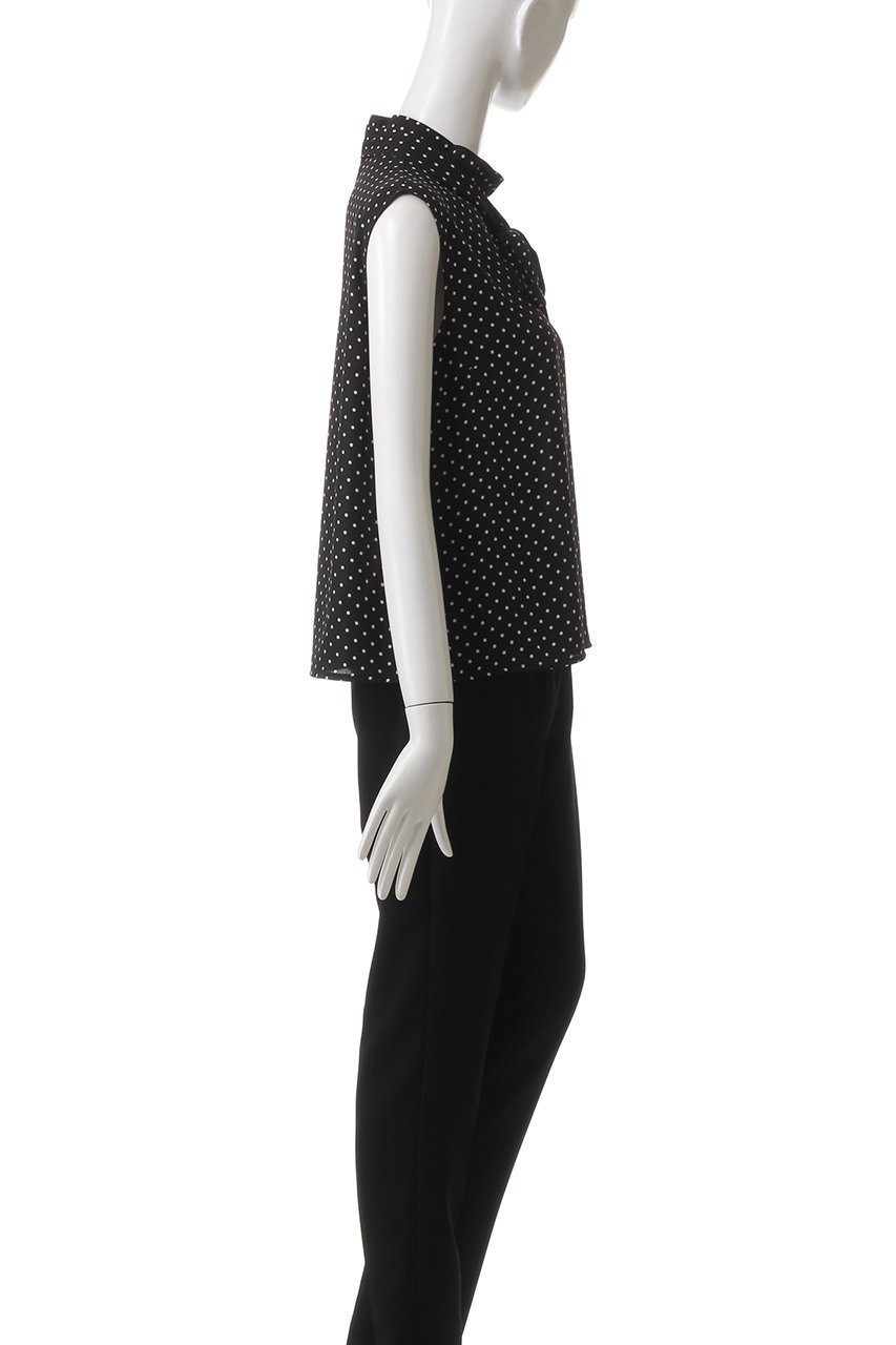 【ジェイドット/j.】の二重織りドットボウタイブラウス 人気、トレンドファッション・服の通販 founy(ファニー) 　ファッション　Fashion　レディースファッション　Fashion for Women　トップス・カットソー　Cut & Sew Tops　キャミソール&ノースリーブ　Camisoles & Sleeveless Tops　シャツ・ブラウス・オフィスカジュアル　Elegant Blouses & Button-Ups　カーディガン　Cardigan, Knitwear　ジャケット　Jacket, Outerwear　ドット　Polka Dot, Dot Pattern　ノースリーブ　Sleeveless, No-Sleeve　エレガント 上品　Elegant　夏　Summer　春　Spring　S/S・春夏　SS, Spring/Summer, Warm Season　ビジネス 仕事 通勤　Business / Work / Commuting　other-3|ID: prp329100004420418 ipo3291000000032856802