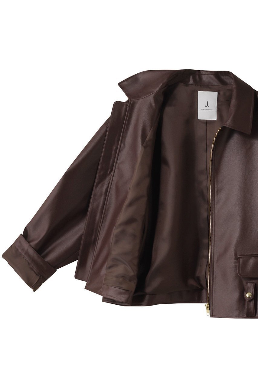 【ジェイドット/j.】のレザーライクジャケット 人気、トレンドファッション・服の通販 founy(ファニー) 　ファッション　Fashion　レディースファッション　Fashion for Women　アウター　Coat / Outerwear Collection　レディースジャケット・軽アウター　Jackets　おすすめ　Recommended / Our Picks　なめらか　Smooth, Silky Texture　ジャケット　Jacket, Outerwear　トレンド　Trend, Trending Now　フェミニン　Feminine, Girly　リアル　Real, Realistic　エレガント 上品　Elegant　other-6|ID: prp329100004420421 ipo3291000000032960677