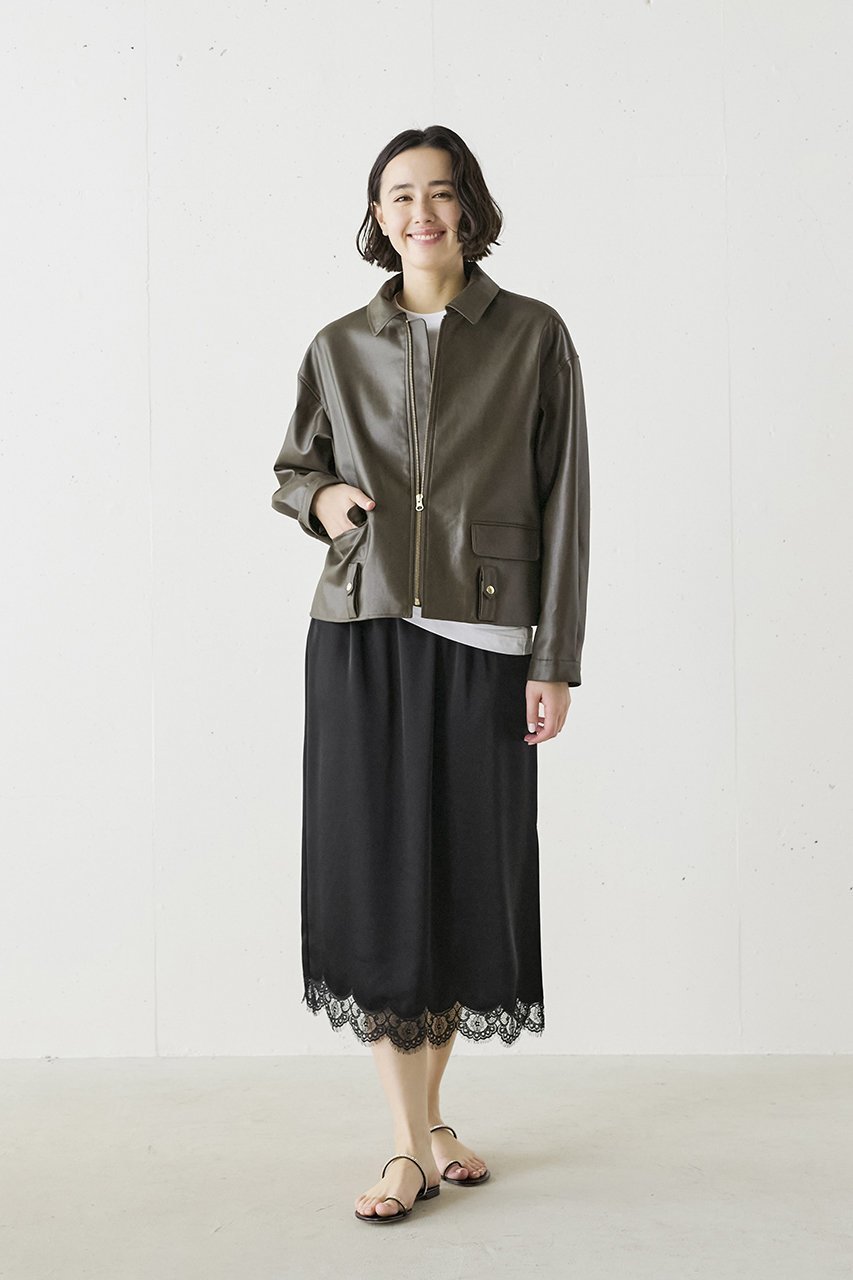 【ジェイドット/j.】のレザーライクジャケット 人気、トレンドファッション・服の通販 founy(ファニー) ファッション Fashion レディースファッション Fashion for Women アウター Coat / Outerwear Collection レディースジャケット・軽アウター Jackets おすすめ Recommended / Our Picks なめらか Smooth, Silky Texture ジャケット Jacket, Outerwear トレンド Trend, Trending Now フェミニン Feminine, Girly リアル Real, Realistic エレガント 上品 Elegant other-8|ID: prp329100004420421 ipo3291000000035526968