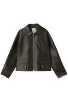 【ジェイドット/j.】のレザーライクジャケット カーキ|ID: prp329100004420421 ipo3291000000035820066