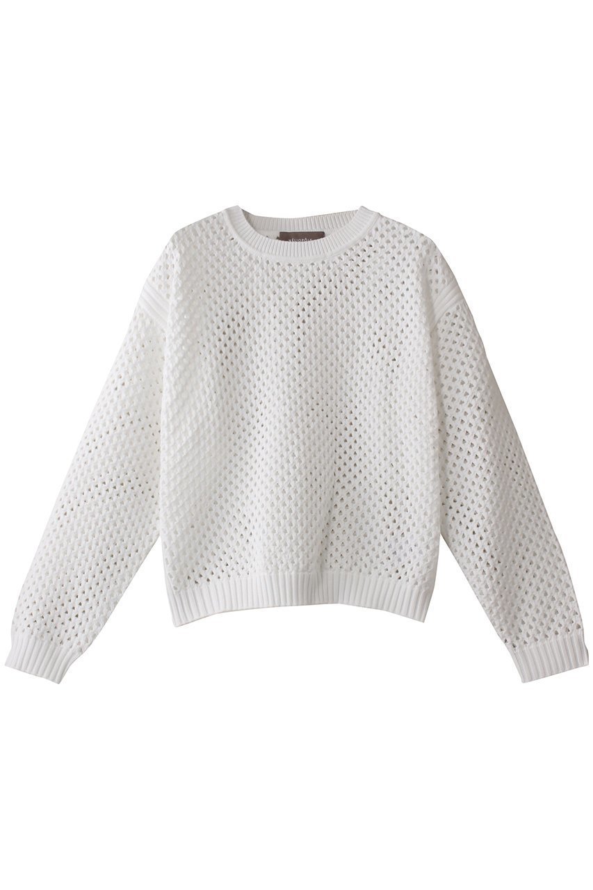 【エリオポール/heliopole】のアイレットニットクルーネック 人気、トレンドファッション・服の通販 founy(ファニー) 　ファッション　Fashion　レディースファッション　Fashion for Women　トップス・カットソー　Cut & Sew Tops　ニット　Knit Tops & Sweaters　カジュアルプルオーバー・ニットトップス　Pullovers & Knit Tops / Casual Pullovers　アイレット　Eyelet Lace　ファブリック　Fabric, Textile　リラックス　Relax, Relaxed Fit　 other-1|ID: prp329100004421930 ipo3291000000032943748