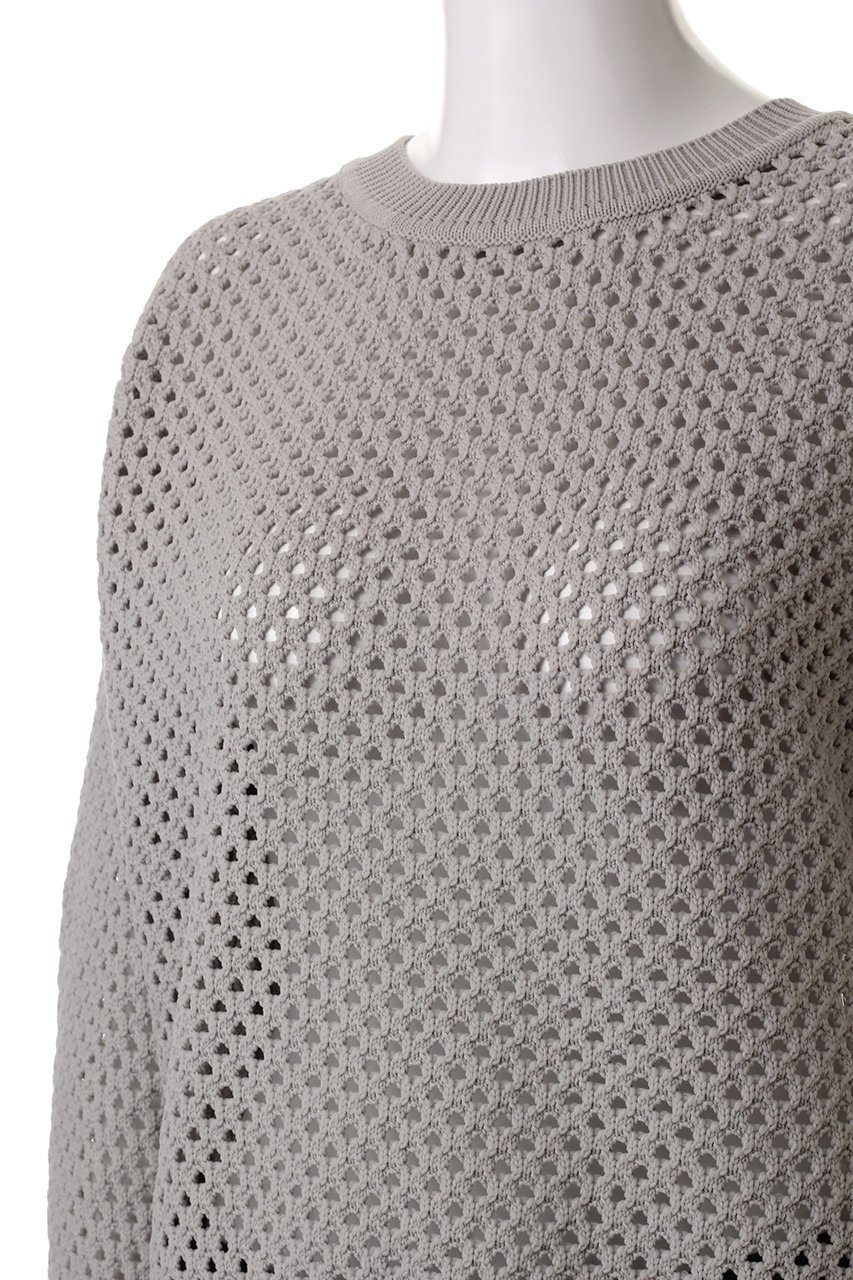 【エリオポール/heliopole】のアイレットニットクルーネック 人気、トレンドファッション・服の通販 founy(ファニー) 　ファッション　Fashion　レディースファッション　Fashion for Women　トップス・カットソー　Cut & Sew Tops　ニット　Knit Tops & Sweaters　カジュアルプルオーバー・ニットトップス　Pullovers & Knit Tops / Casual Pullovers　アイレット　Eyelet Lace　ファブリック　Fabric, Textile　リラックス　Relax, Relaxed Fit　other-5|ID: prp329100004421930 ipo3291000000032943796