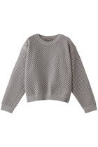 【エリオポール/heliopole】のアイレットニットクルーネック グレー|ID: prp329100004421930 ipo3291000000035066417