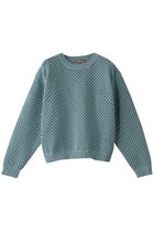 【エリオポール/heliopole】のアイレットニットクルーネック ライトグリーン|ID: prp329100004421930 ipo3291000000035066418