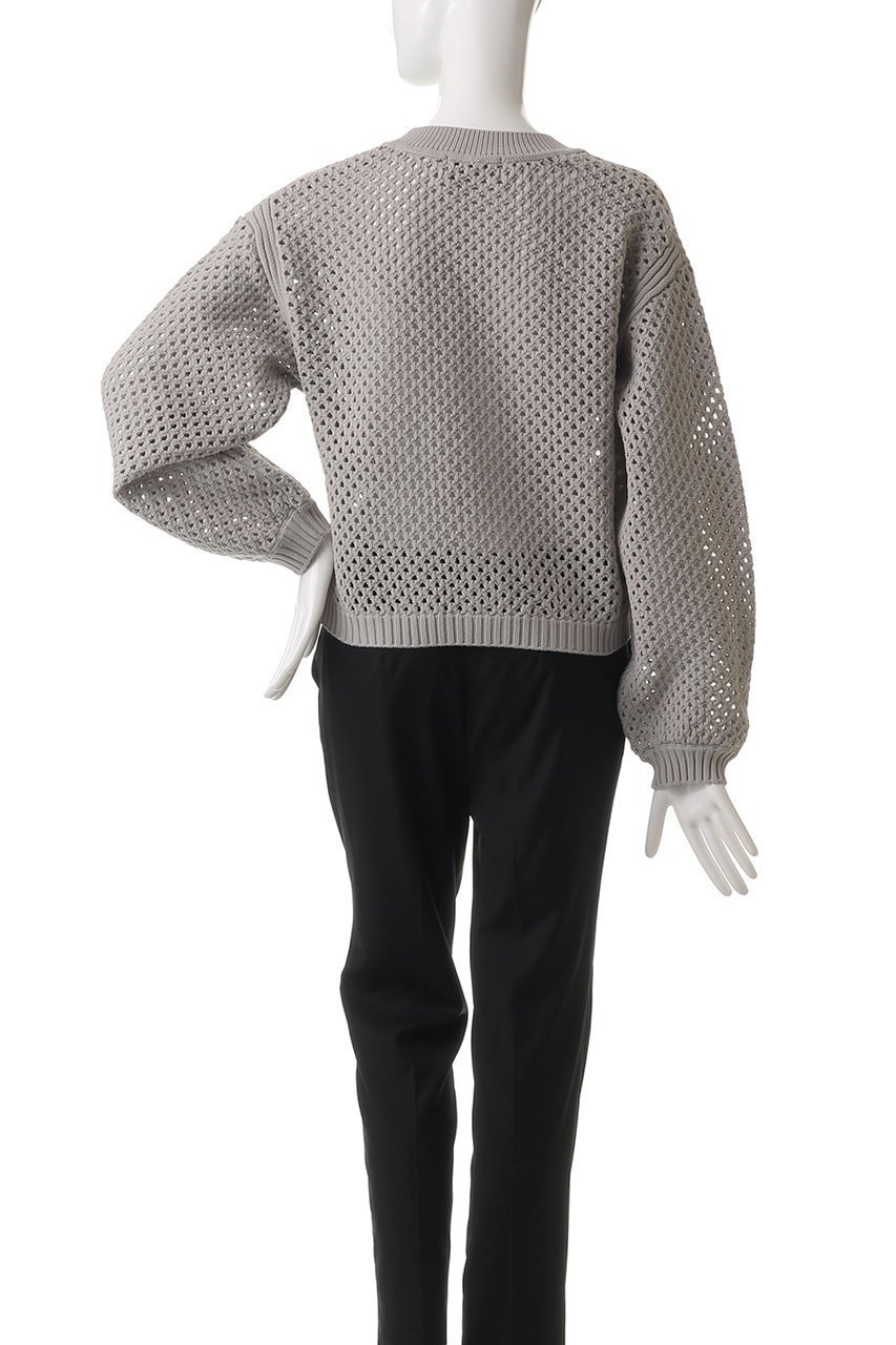 【エリオポール/heliopole】のアイレットニットVネックカーディガン 人気、トレンドファッション・服の通販 founy(ファニー) 　ファッション　Fashion　レディースファッション　Fashion for Women　トップス・カットソー　Cut & Sew Tops　ニット　Knit Tops & Sweaters　カーディガン・羽織り　Layered Style Cardigans　Vネックトップス　V-Neck Tops / V-Cut Neckline Shirts　アイレット　Eyelet Lace　カーディガン　Cardigan, Knitwear　ショート　Short, Short Length　ファブリック　Fabric, Textile　ベーシック　Basic, Essential　リラックス　Relax, Relaxed Fit　other-4|ID: prp329100004421934 ipo3291000000032943733
