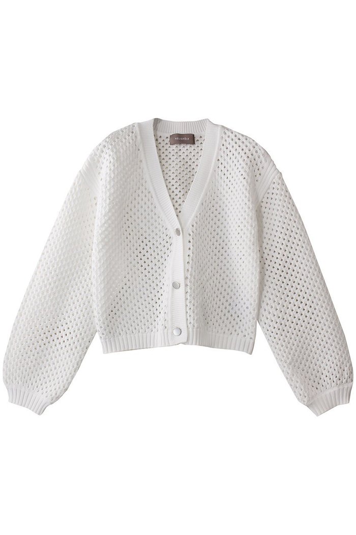 【エリオポール/heliopole】のアイレットニットVネックカーディガン インテリア・キッズ・メンズ・レディースファッション・服の通販 founy(ファニー) https://founy.com/ ファッション Fashion レディースファッション Fashion for Women トップス・カットソー Cut & Sew Tops ニット Knit Tops & Sweaters カーディガン・羽織り Layered Style Cardigans Vネックトップス V-Neck Tops / V-Cut Neckline Shirts アイレット Eyelet Lace カーディガン Cardigan, Knitwear ショート Short, Short Length ファブリック Fabric, Textile ベーシック Basic, Essential リラックス Relax, Relaxed Fit |ID: prp329100004421934 ipo3291000000035066397