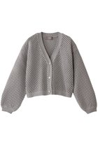 【エリオポール/heliopole】のアイレットニットVネックカーディガン グレー|ID: prp329100004421934 ipo3291000000035066400