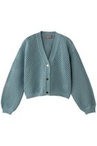 【エリオポール/heliopole】のアイレットニットVネックカーディガン ライトグリーン|ID: prp329100004421934 ipo3291000000035066402