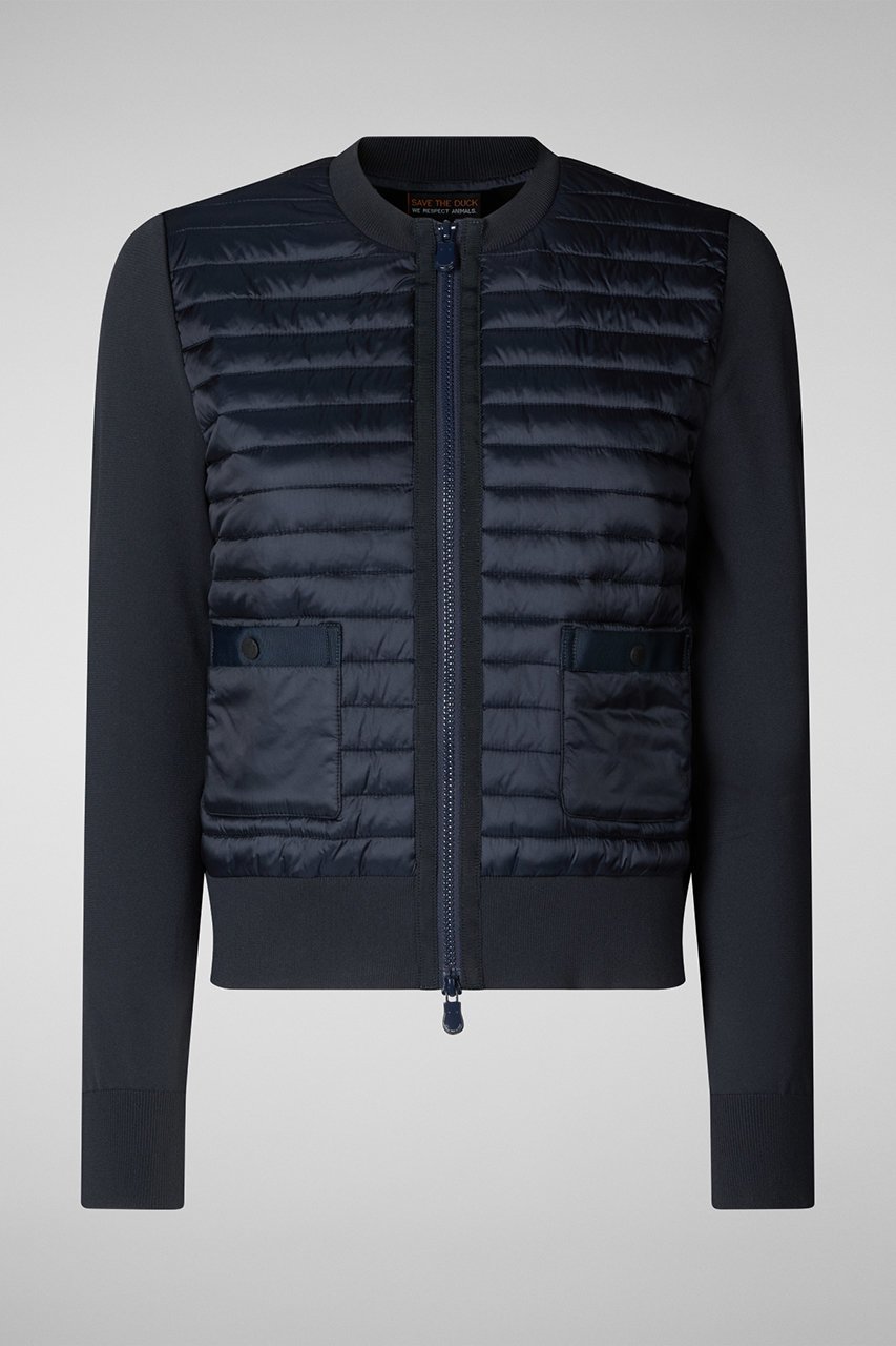 【セーブ ザ ダック/SAVE THE DUCK】のBRIONY D31961W ISMI20 キルティングニットコンビ ブルゾン インテリア・キッズ・メンズ・レディースファッション・服の通販 founy(ファニー) ファッション Fashion レディースファッション Fashion for Women アウター Coat / Outerwear Collection レディースジャケット・軽アウター Jackets ブルゾンジャケット・スポーティアウター Blouson Jackets キルティング Quilted, Quilting クロップド Cropped, Short Length シンプル Simple, Minimal ジャケット Jacket, Outerwear トレンド Trend, Trending Now バランス Balance, Style Balance ブルゾン Blouson, Bomber Jacket ポケット Pocket, Pocket Detail ブルーブラック|ID: prp329100004421935 ipo3291000000035960695