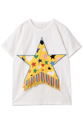 【ステラ マッカートニー/STELLA McCARTNEY / KIDS】 【KIDS】カラフル スターフリンジTシャツ人気、トレンドファッション・服の通販 founy(ファニー) ファッション Fashion キッズファッション Fashion for Kids トップス・カットソー Cut & Sew Tops カラフル Colorful Design バランス Balance, Style Balance フリンジ Fringe, Tassel モチーフ Motif, Design Theme |ID:prp329100004421937