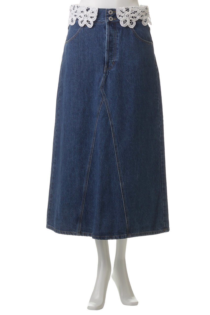 【ミュベール/MUVEIL】のディッキーズコラボ 2wayデニムスカート 人気、トレンドファッション・服の通販 founy(ファニー) 　ファッション　Fashion　レディースファッション　Fashion for Women　スカート　Skirts　デニムスカート・カジュアルスカート　Denim Skirts　おすすめ　Recommended / Our Picks　コンパクト　Compact, Small Size　シンプル　Simple, Minimal　デニム　Denim, Jeans Material　フレア　Flare, Flared　ポケット　Pocket, Pocket Detail　リボン　Ribbon, Bow　レース　Lace, Lace Fabric　other-2|ID: prp329100004421945 ipo3291000000032824621