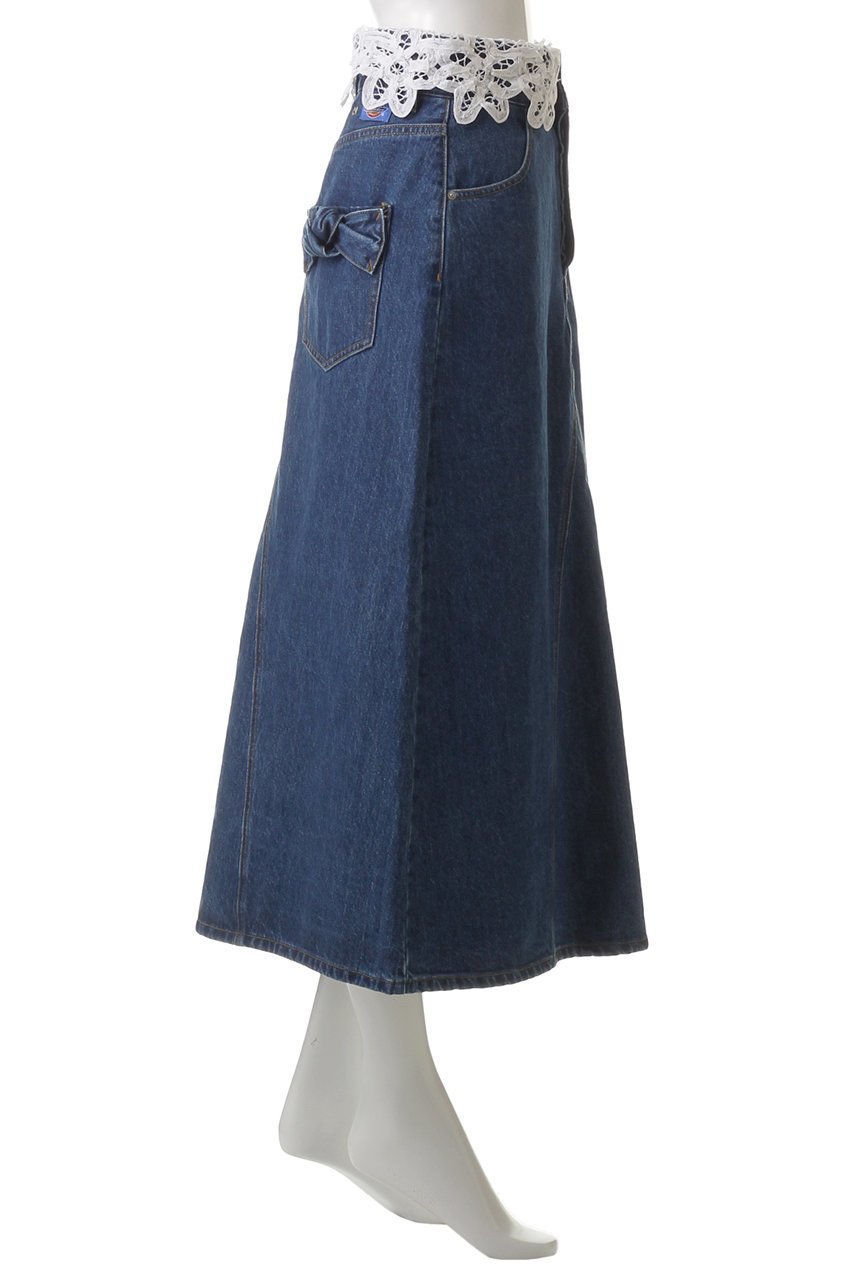 【ミュベール/MUVEIL】のディッキーズコラボ 2wayデニムスカート 人気、トレンドファッション・服の通販 founy(ファニー) 　ファッション　Fashion　レディースファッション　Fashion for Women　スカート　Skirts　デニムスカート・カジュアルスカート　Denim Skirts　おすすめ　Recommended / Our Picks　コンパクト　Compact, Small Size　シンプル　Simple, Minimal　デニム　Denim, Jeans Material　フレア　Flare, Flared　ポケット　Pocket, Pocket Detail　リボン　Ribbon, Bow　レース　Lace, Lace Fabric　other-3|ID: prp329100004421945 ipo3291000000032824622
