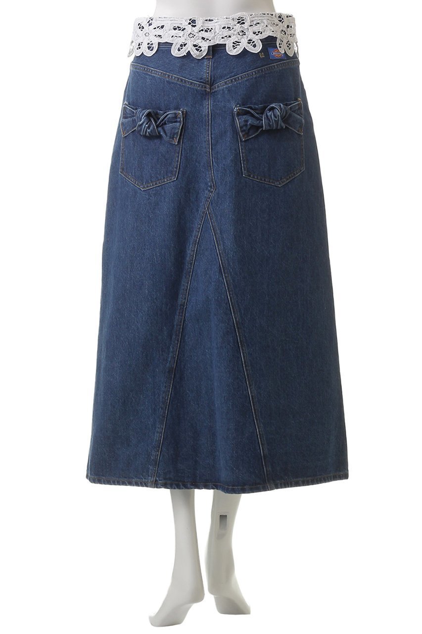 【ミュベール/MUVEIL】のディッキーズコラボ 2wayデニムスカート 人気、トレンドファッション・服の通販 founy(ファニー) 　ファッション　Fashion　レディースファッション　Fashion for Women　スカート　Skirts　デニムスカート・カジュアルスカート　Denim Skirts　おすすめ　Recommended / Our Picks　コンパクト　Compact, Small Size　シンプル　Simple, Minimal　デニム　Denim, Jeans Material　フレア　Flare, Flared　ポケット　Pocket, Pocket Detail　リボン　Ribbon, Bow　レース　Lace, Lace Fabric　other-4|ID: prp329100004421945 ipo3291000000032824623