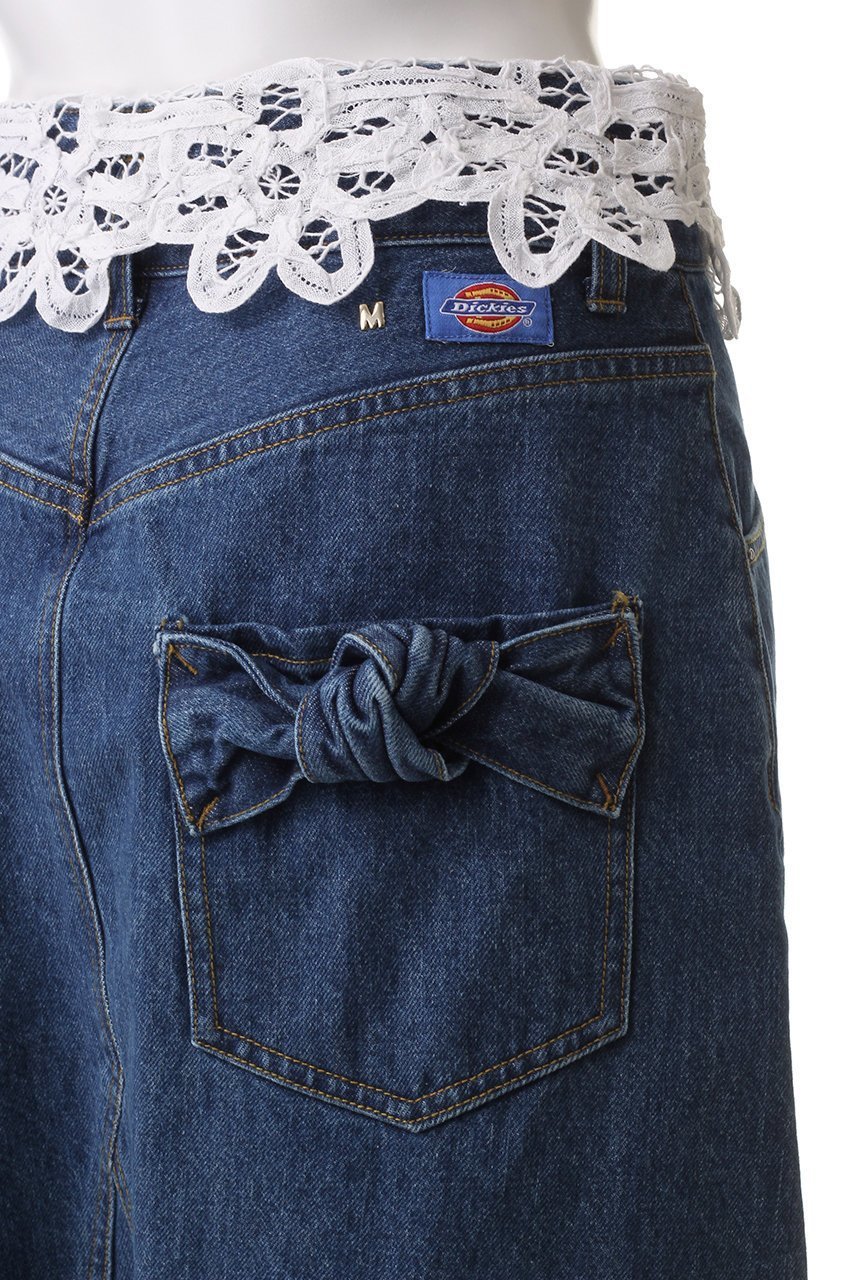 【ミュベール/MUVEIL】のディッキーズコラボ 2wayデニムスカート 人気、トレンドファッション・服の通販 founy(ファニー) 　ファッション　Fashion　レディースファッション　Fashion for Women　スカート　Skirts　デニムスカート・カジュアルスカート　Denim Skirts　おすすめ　Recommended / Our Picks　コンパクト　Compact, Small Size　シンプル　Simple, Minimal　デニム　Denim, Jeans Material　フレア　Flare, Flared　ポケット　Pocket, Pocket Detail　リボン　Ribbon, Bow　レース　Lace, Lace Fabric　other-6|ID: prp329100004421945 ipo3291000000032824625