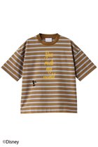 【スローン/SLOANE】のミッキーマウス/ドロップショルダーロゴTシャツ キャメル×ライトブルー|ID: prp329100004421949 ipo3291000000032868937