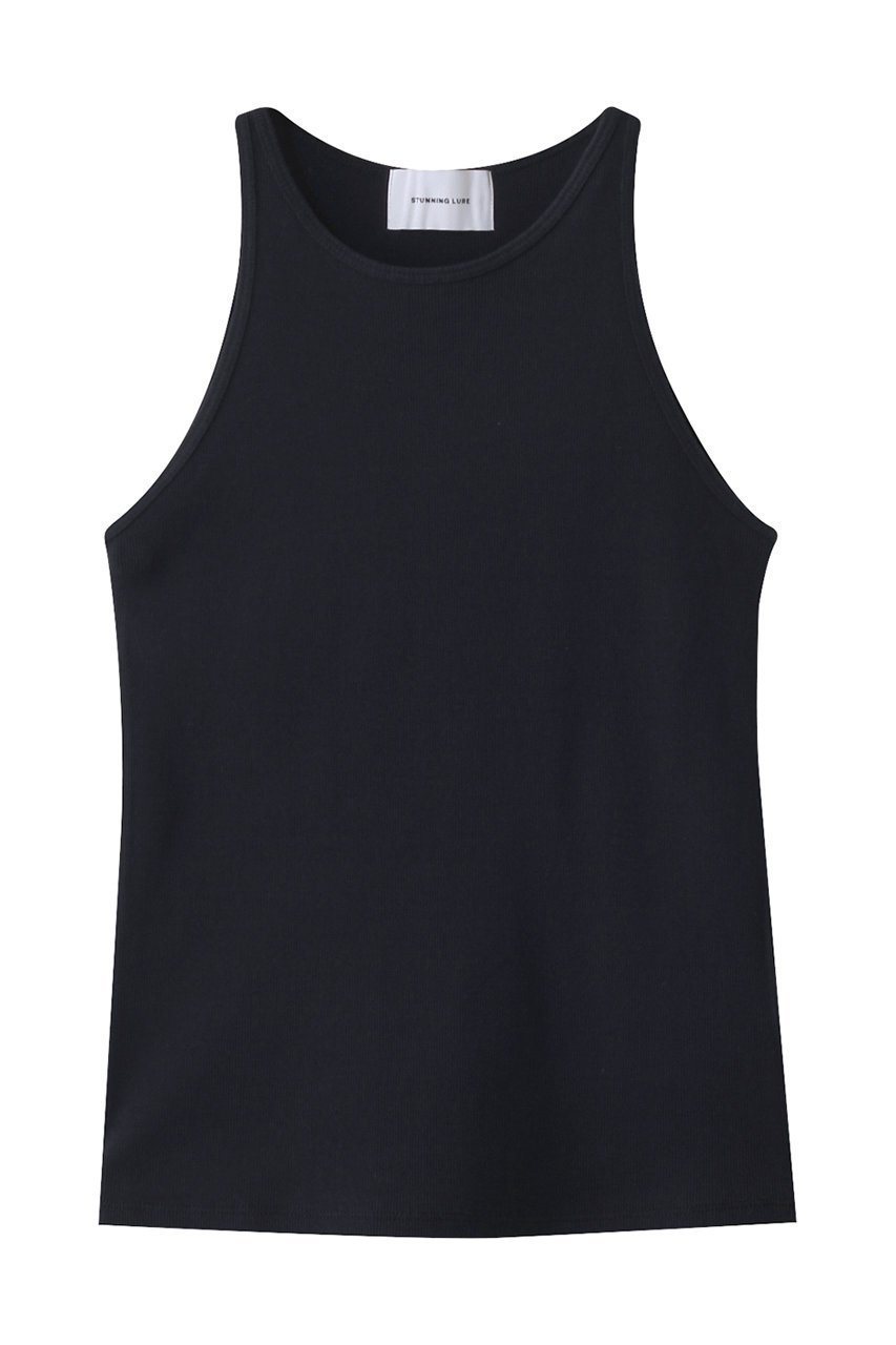 【スタニングルアー/STUNNING LURE】のリブタンク インテリア・キッズ・メンズ・レディースファッション・服の通販 founy(ファニー) 　ファッション　Fashion　レディースファッション　Fashion for Women　トップス・カットソー　Cut & Sew Tops　キャミソール&ノースリーブ　Camisoles & Sleeveless Tops　シャツ・ブラウス・オフィスカジュアル　Elegant Blouses & Button-Ups　ロングTシャツ・Tシャツ　Longline T-Shirts & Tees　カットソー・ベーシックTシャツ　Cut-and-Sewn Tops / Stretch Tees & Basics　なめらか　Smooth, Silky Texture　インナー　Innerwear　カーディガン　Cardigan, Knitwear　キャミソール　Camisole, Spaghetti Strap Top　ジャケット　Jacket, Outerwear　タンク　Tank Top, Sleeveless Top　フィット　Fit, Slim Fit　ネイビー|ID: prp329100004421954 ipo3291000000032853378