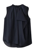 【ランバン オン ブルー/LANVIN en Bleu】のシアージョーゼットアシンメリボンブラウス 人気、トレンドファッション・服の通販 founy(ファニー) ファッション Fashion レディースファッション Fashion for Women トップス・カットソー Cut & Sew Tops キャミソール&ノースリーブ Camisoles & Sleeveless Tops シャツ・ブラウス・オフィスカジュアル Elegant Blouses & Button-Ups アシンメトリー Asymmetrical Style イレギュラーヘム Irregular Hem ジョーゼット Georgette, Semi-Sheer Fabric ドレープ Drape, Draping Fabric ノースリーブ Sleeveless, No-Sleeve パーティ Party, Party Style リボン Ribbon, Bow thumbnail ネイビー|ID: prp329100004421957 ipo3291000000032836531