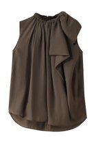 【ランバン オン ブルー/LANVIN en Bleu】のシアージョーゼットアシンメリボンブラウス 人気、トレンドファッション・服の通販 founy(ファニー) ファッション Fashion レディースファッション Fashion for Women トップス・カットソー Cut & Sew Tops キャミソール&ノースリーブ Camisoles & Sleeveless Tops シャツ・ブラウス・オフィスカジュアル Elegant Blouses & Button-Ups アシンメトリー Asymmetrical Style イレギュラーヘム Irregular Hem ジョーゼット Georgette, Semi-Sheer Fabric ドレープ Drape, Draping Fabric ノースリーブ Sleeveless, No-Sleeve パーティ Party, Party Style リボン Ribbon, Bow thumbnail ブラウン|ID: prp329100004421957 ipo3291000000032836535