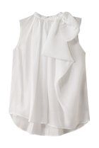 【ランバン オン ブルー/LANVIN en Bleu】のシアージョーゼットアシンメリボンブラウス 人気、トレンドファッション・服の通販 founy(ファニー) ファッション Fashion レディースファッション Fashion for Women トップス・カットソー Cut & Sew Tops キャミソール&ノースリーブ Camisoles & Sleeveless Tops シャツ・ブラウス・オフィスカジュアル Elegant Blouses & Button-Ups アシンメトリー Asymmetrical Style イレギュラーヘム Irregular Hem ジョーゼット Georgette, Semi-Sheer Fabric ドレープ Drape, Draping Fabric ノースリーブ Sleeveless, No-Sleeve パーティ Party, Party Style リボン Ribbon, Bow thumbnail オフ|ID: prp329100004421957 ipo3291000000035366627