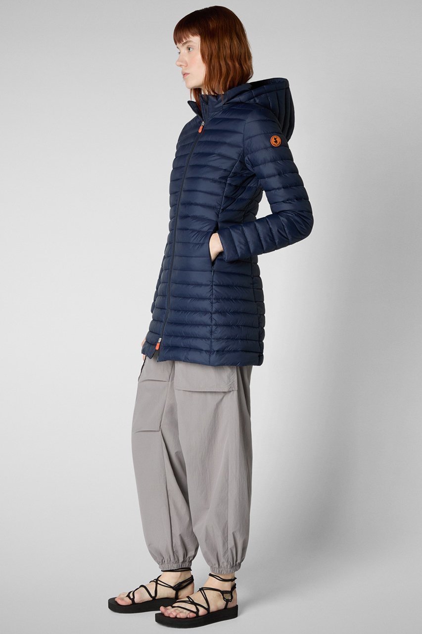 【セーブ ザ ダック/SAVE THE DUCK】のBRYANNA D40026WGIGA20 ロングジャケット 人気、トレンドファッション・服の通販 founy(ファニー) 　ファッション　Fashion　レディースファッション　Fashion for Women　アウター　Coat / Outerwear Collection　レディースジャケット・軽アウター　Jackets　オレンジ　Orange　キルティング　Quilted, Quilting　ジャケット　Jacket, Outerwear　スリム　Slim, Slim Fit　フィット　Fit, Slim Fit　ラウンド　Round, Round Neck　ロング　Long, Long-Length　other-4|ID: prp329100004421978 ipo3291000000032959237