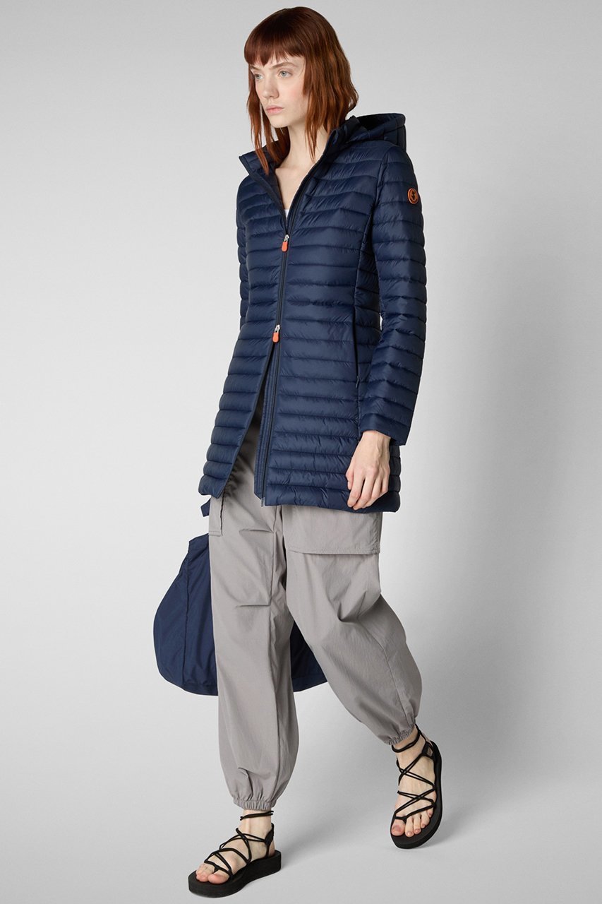 【セーブ ザ ダック/SAVE THE DUCK】のBRYANNA D40026WGIGA20 ロングジャケット 人気、トレンドファッション・服の通販 founy(ファニー) 　ファッション　Fashion　レディースファッション　Fashion for Women　アウター　Coat / Outerwear Collection　レディースジャケット・軽アウター　Jackets　オレンジ　Orange　キルティング　Quilted, Quilting　ジャケット　Jacket, Outerwear　スリム　Slim, Slim Fit　フィット　Fit, Slim Fit　ラウンド　Round, Round Neck　ロング　Long, Long-Length　other-5|ID: prp329100004421978 ipo3291000000036222779