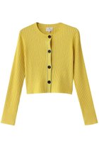 【ランバン オン ブルー/LANVIN en Bleu】のカラーステッチワイドリブカーディガン イエロー|ID: prp329100004421980 ipo3291000000032943484