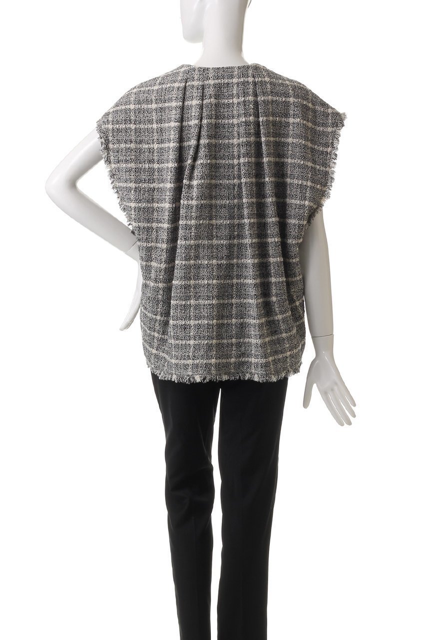 【ハウス オブ ロータス/HOUSE OF LOTUS】のスラブツイードジレ 人気、トレンドファッション・服の通販 founy(ファニー) 　ファッション　Fashion　レディースファッション　Fashion for Women　アウター　Coat / Outerwear Collection　レディースジャケット・軽アウター　Jackets　ジャケット　Jacket, Outerwear　ツイード　Twill, Twill Weave　フォルム　Silhouette, Form　フリンジ　Fringe, Tassel　フロント　Front, Front Design　ベスト　Vest, Waistcoat　リラックス　Relax, Relaxed Fit　other-4|ID: prp329100004421982 ipo3291000000034952629