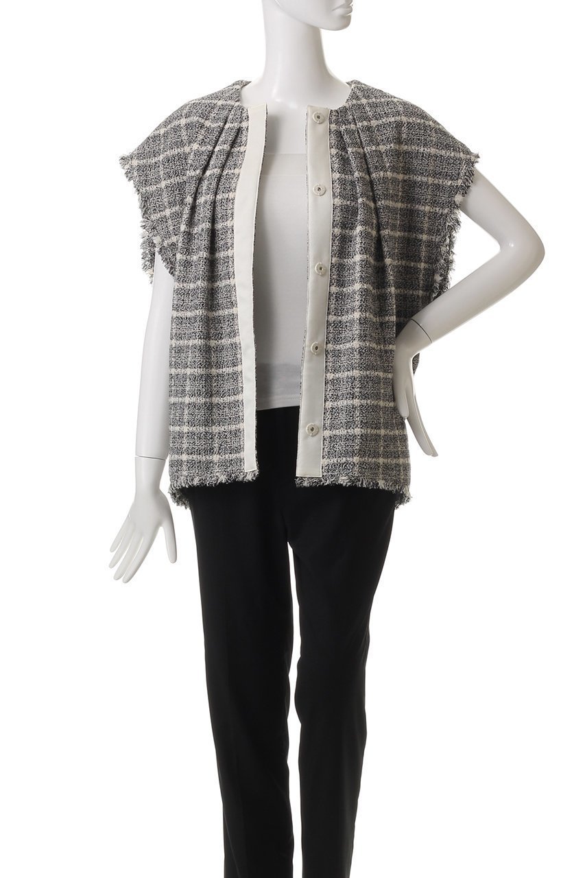 【ハウス オブ ロータス/HOUSE OF LOTUS】のスラブツイードジレ 人気、トレンドファッション・服の通販 founy(ファニー) 　ファッション　Fashion　レディースファッション　Fashion for Women　アウター　Coat / Outerwear Collection　レディースジャケット・軽アウター　Jackets　ジャケット　Jacket, Outerwear　ツイード　Twill, Twill Weave　フォルム　Silhouette, Form　フリンジ　Fringe, Tassel　フロント　Front, Front Design　ベスト　Vest, Waistcoat　リラックス　Relax, Relaxed Fit　other-7|ID: prp329100004421982 ipo3291000000034952633