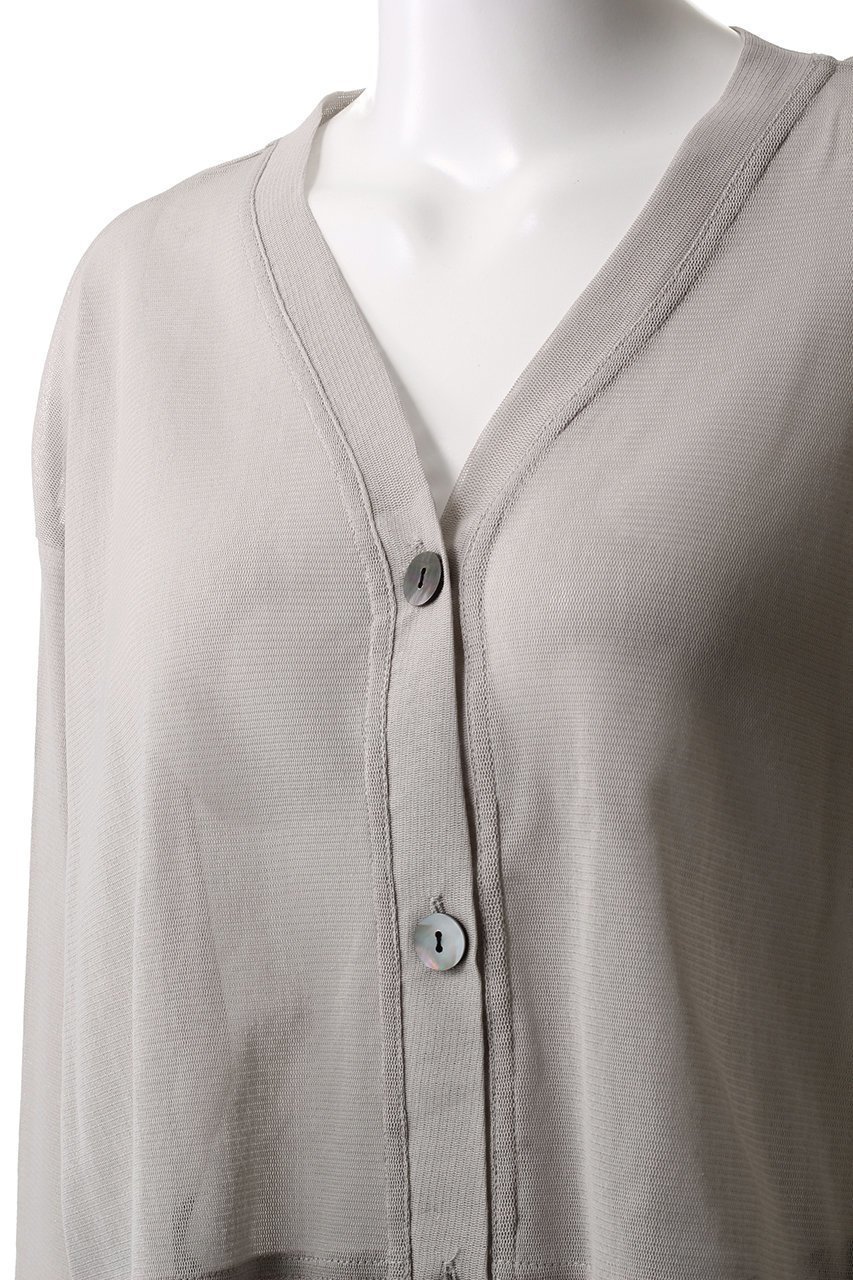 【ミズイロ インド/mizuiro ind】のmesh V neck short C/D カーディガン 人気、トレンドファッション・服の通販 founy(ファニー) 　ファッション　Fashion　レディースファッション　Fashion for Women　トップス・カットソー　Cut & Sew Tops　ニット　Knit Tops & Sweaters　カーディガン・羽織り　Layered Style Cardigans　カーディガン　Cardigan, Knitwear　クロップド　Cropped, Short Length　シアー　Sheer, See-Through　シンプル　Simple, Minimal　メッシュ　Mesh, Net Fabric　夏　Summer　春　Spring　S/S・春夏　SS, Spring/Summer, Warm Season　other-5|ID: prp329100004421984 ipo3291000000032941091