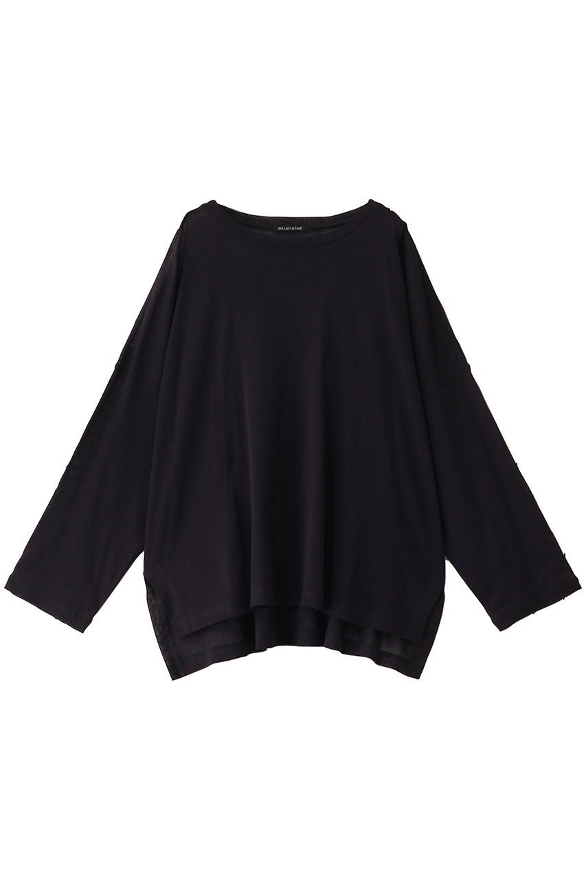 【ミズイロ インド/mizuiro ind】のmesh long slv wide T Tシャツ インテリア・キッズ・メンズ・レディースファッション・服の通販 founy(ファニー) 　ファッション　Fashion　レディースファッション　Fashion for Women　トップス・カットソー　Cut & Sew Tops　シャツ・ブラウス・オフィスカジュアル　Elegant Blouses & Button-Ups　ロングTシャツ・Tシャツ　Longline T-Shirts & Tees　カットソー・ベーシックTシャツ　Cut-and-Sewn Tops / Stretch Tees & Basics　シアー　Sheer, See-Through　シンプル　Simple, Minimal　スリーブ　Sleeve, Long Sleeve / Short Sleeve　メッシュ　Mesh, Net Fabric　ロング　Long, Long-Length　夏　Summer　春　Spring　S/S・春夏　SS, Spring/Summer, Warm Season　navy|ID: prp329100004421985 ipo3291000000032809198