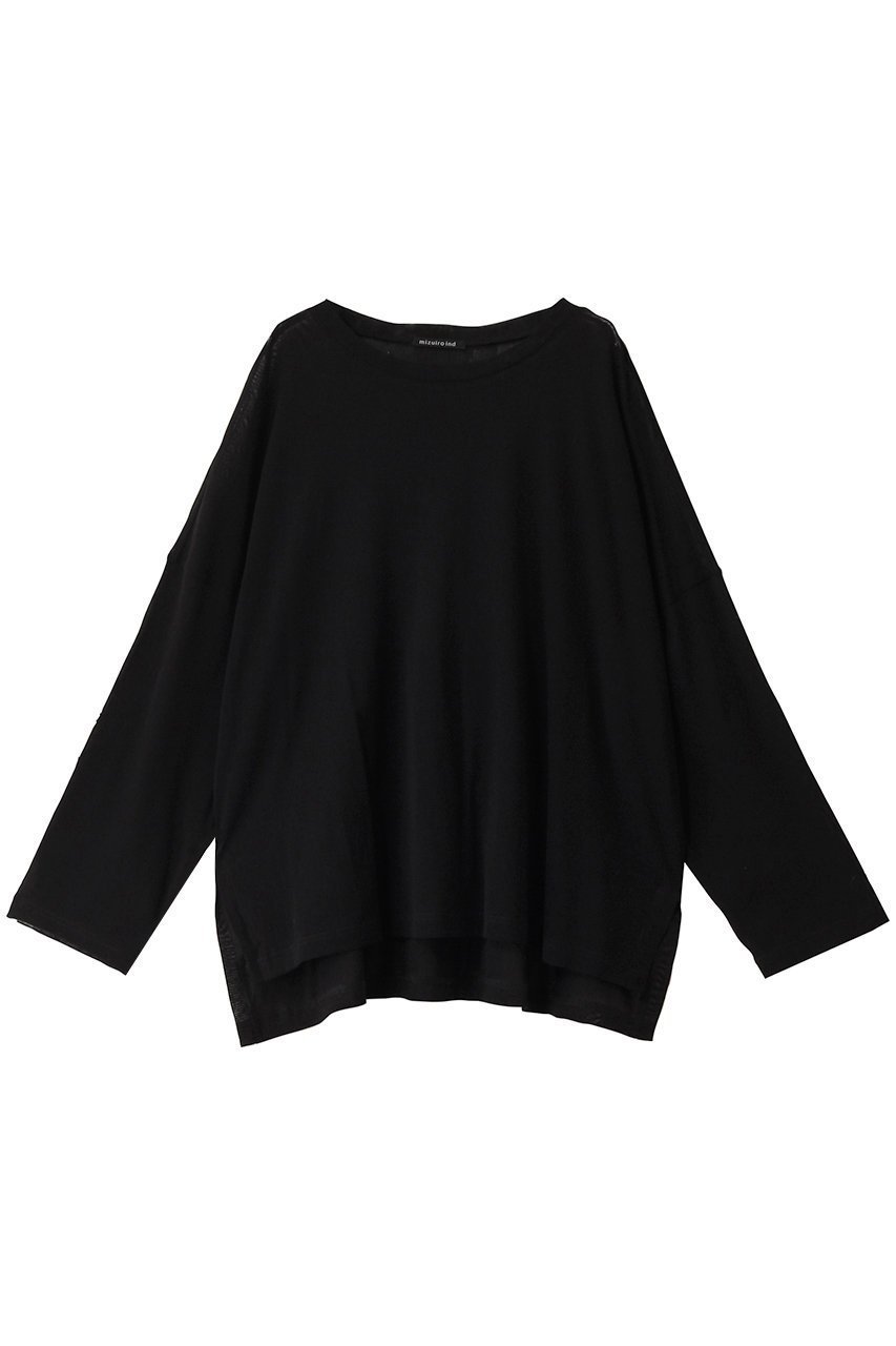 【ミズイロ インド/mizuiro ind】のmesh long slv wide T Tシャツ インテリア・キッズ・メンズ・レディースファッション・服の通販 founy(ファニー) 　ファッション　Fashion　レディースファッション　Fashion for Women　トップス・カットソー　Cut & Sew Tops　シャツ・ブラウス・オフィスカジュアル　Elegant Blouses & Button-Ups　ロングTシャツ・Tシャツ　Longline T-Shirts & Tees　カットソー・ベーシックTシャツ　Cut-and-Sewn Tops / Stretch Tees & Basics　シアー　Sheer, See-Through　シンプル　Simple, Minimal　スリーブ　Sleeve, Long Sleeve / Short Sleeve　メッシュ　Mesh, Net Fabric　ロング　Long, Long-Length　夏　Summer　春　Spring　S/S・春夏　SS, Spring/Summer, Warm Season　black|ID: prp329100004421985 ipo3291000000032809199