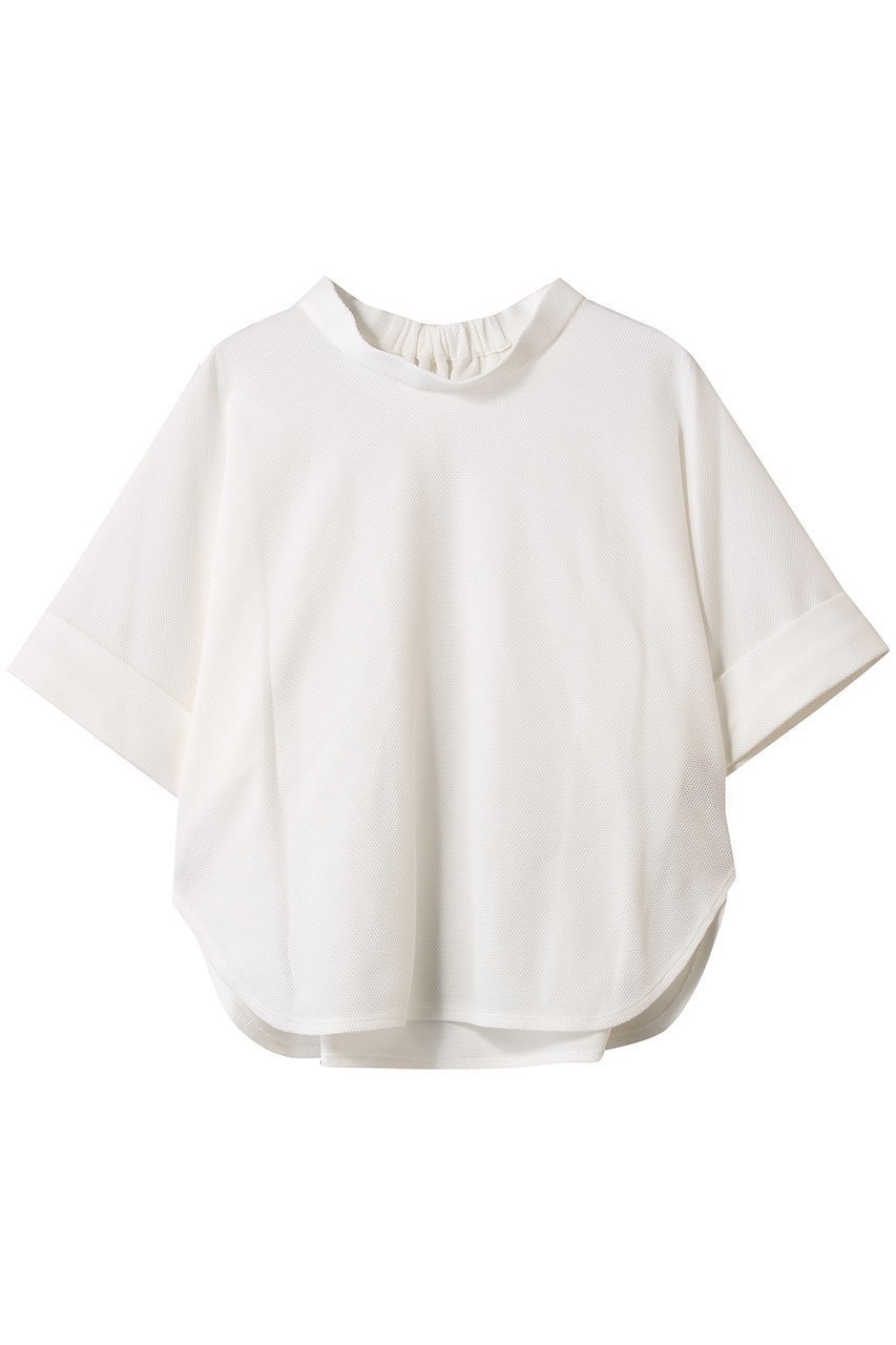 【プレインピープル/PLAIN PEOPLE】のカノコパールニット五分袖プルオーバー 人気、トレンドファッション・服の通販 founy(ファニー) 　ファッション　Fashion　レディースファッション　Fashion for Women　トップス・カットソー　Cut & Sew Tops　ニット　Knit Tops & Sweaters　シャツ・ブラウス・オフィスカジュアル　Elegant Blouses & Button-Ups　ロングTシャツ・Tシャツ　Longline T-Shirts & Tees　カジュアルプルオーバー・ニットトップス　Pullovers & Knit Tops / Casual Pullovers　カットソー・ベーシックTシャツ　Cut-and-Sewn Tops / Stretch Tees & Basics　おすすめ　Recommended / Our Picks　ギャザー　Gathered, Ruffled　ショート　Short, Short Length　スリット　Slit, Slit Detail　スリーブ　Sleeve, Long Sleeve / Short Sleeve　セットアップ　Set-Up, Coordinated Outfit　フロント　Front, Front Design　再入荷　Restock / Back in Stock　夏　Summer　春　Spring　S/S・春夏　SS, Spring/Summer, Warm Season　 other-1|ID: prp329100004421988 ipo3291000000032706417