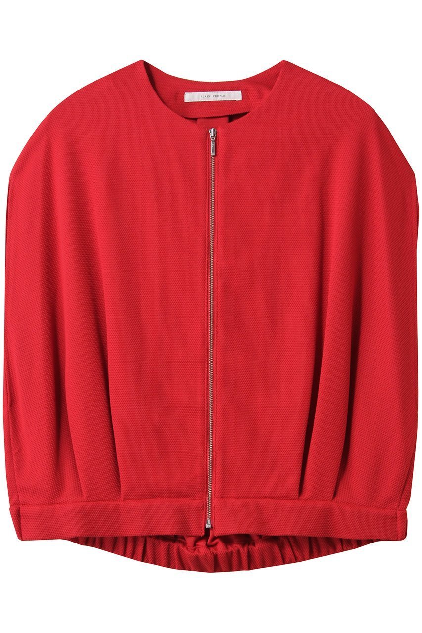 【プレインピープル/PLAIN PEOPLE】のカノコパールニットジップアップジャケット インテリア・キッズ・メンズ・レディースファッション・服の通販 founy(ファニー) 　ファッション　Fashion　レディースファッション　Fashion for Women　アウター　Coat / Outerwear Collection　レディースジャケット・軽アウター　Jackets　おすすめ　Recommended / Our Picks　クロップド　Cropped, Short Length　ジャケット　Jacket, Outerwear　セットアップ　Set-Up, Coordinated Outfit　トレンド　Trend, Trending Now　ノースリーブ　Sleeveless, No-Sleeve　バルーン　Balloon, Balloon Silhouette　再入荷　Restock / Back in Stock　夏　Summer　春　Spring　S/S・春夏　SS, Spring/Summer, Warm Season　レッド|ID: prp329100004421990 ipo3291000000032706453