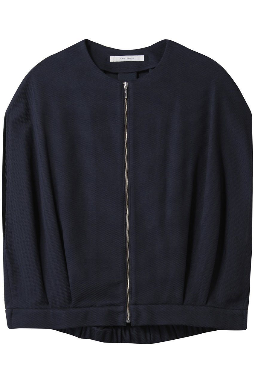 【プレインピープル/PLAIN PEOPLE】のカノコパールニットジップアップジャケット インテリア・キッズ・メンズ・レディースファッション・服の通販 founy(ファニー) 　ファッション　Fashion　レディースファッション　Fashion for Women　アウター　Coat / Outerwear Collection　レディースジャケット・軽アウター　Jackets　おすすめ　Recommended / Our Picks　クロップド　Cropped, Short Length　ジャケット　Jacket, Outerwear　セットアップ　Set-Up, Coordinated Outfit　トレンド　Trend, Trending Now　ノースリーブ　Sleeveless, No-Sleeve　バルーン　Balloon, Balloon Silhouette　再入荷　Restock / Back in Stock　夏　Summer　春　Spring　S/S・春夏　SS, Spring/Summer, Warm Season　ネイビー|ID: prp329100004421990 ipo3291000000032706454