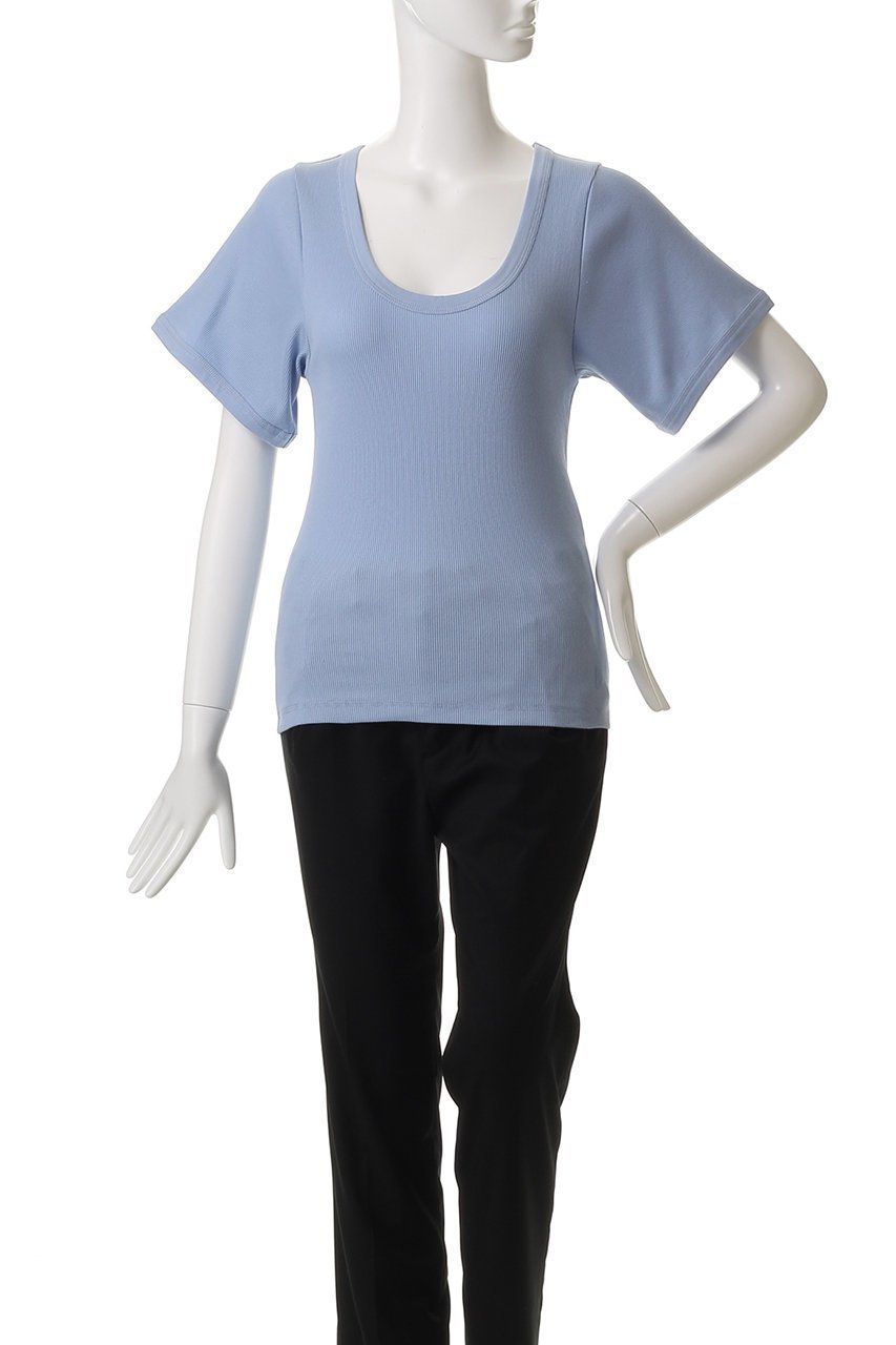 【バイ マレーネ ビルガー/BY MALENE BIRGER】のLUNAI クラシックデザインショートスリーブTシャツ 人気、トレンドファッション・服の通販 founy(ファニー) 　ファッション　Fashion　レディースファッション　Fashion for Women　トップス・カットソー　Cut & Sew Tops　シャツ・ブラウス・オフィスカジュアル　Elegant Blouses & Button-Ups　ロングTシャツ・Tシャツ　Longline T-Shirts & Tees　カットソー・ベーシックTシャツ　Cut-and-Sewn Tops / Stretch Tees & Basics　クラシック　Classic, Timeless Style　ショート　Short, Short Length　シンプル　Simple, Minimal　スリム　Slim, Slim Fit　スリーブ　Sleeve, Long Sleeve / Short Sleeve　デコルテ　Décolleté, Neckline　デニム　Denim, Jeans Material　フィット　Fit, Slim Fit　フェミニン　Feminine, Girly　ワイド　Wide, Wide Fit　other-2|ID: prp329100004421998 ipo3291000000032861640