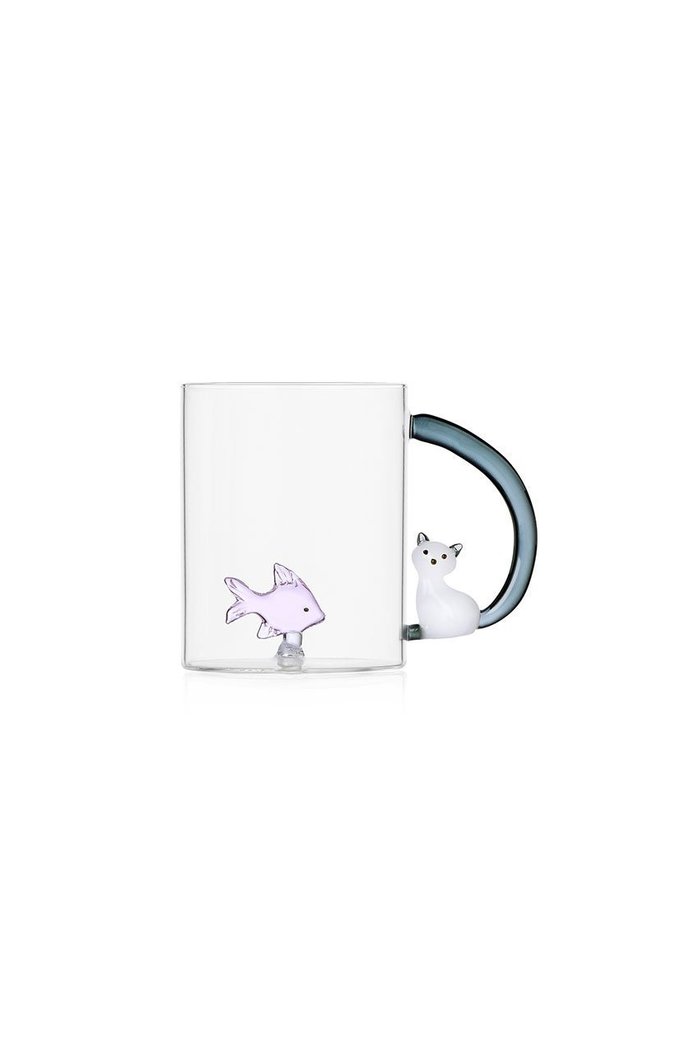 【イッケンドルフ/ICHENDORF / GOODS】のTabby cat マグ ピンクフィッシュ & ホワイトキャット with スモークテール インテリア・キッズ・メンズ・レディースファッション・服の通販 founy(ファニー) https://founy.com/ ガラス Glass グラス Glass テーブル Table 再入荷 Restock/Back In Stock/Re Arrival |ID: prp329100004422043 ipo3291000000030879361