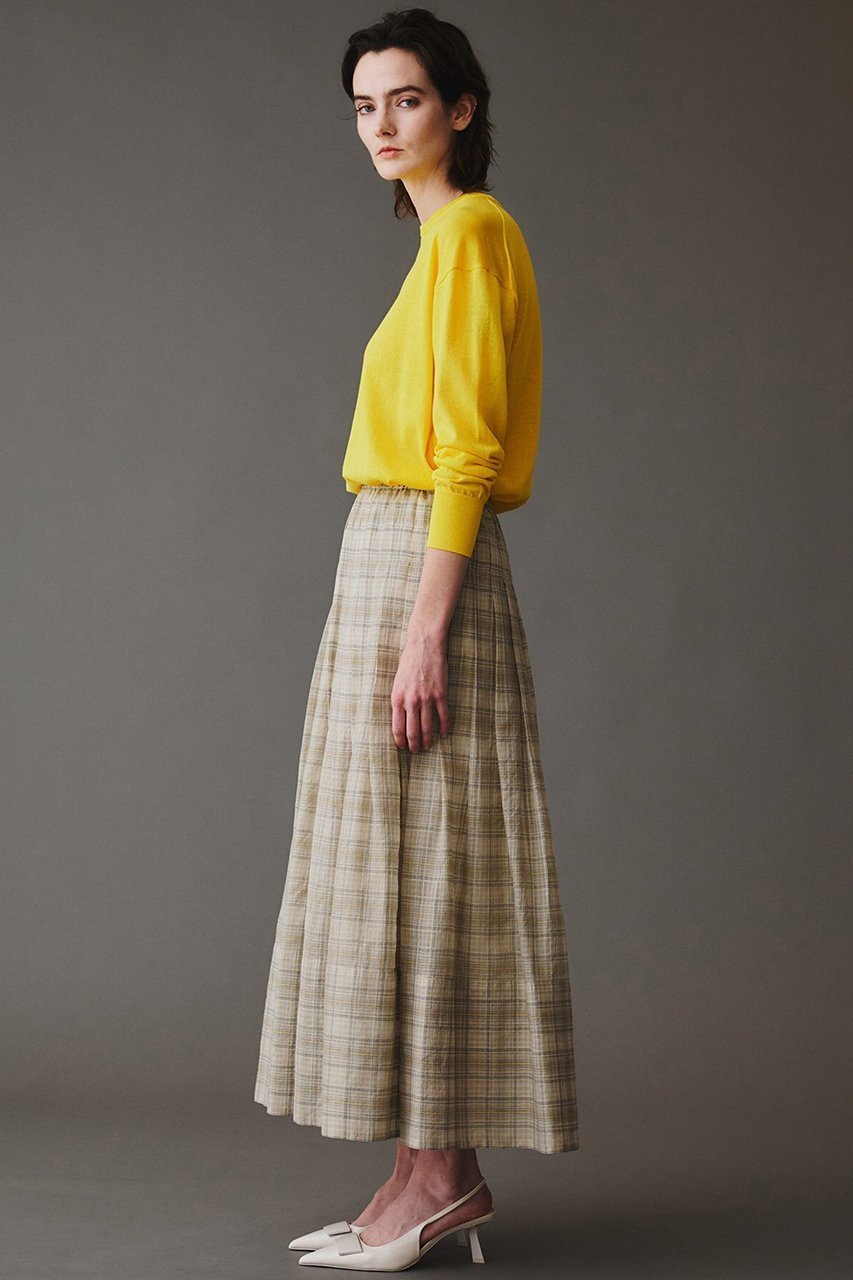 【オブリオ/AUBRIOT】のシアーチェックミディスカート 人気、トレンドファッション・服の通販 founy(ファニー) 　ファッション　Fashion　レディースファッション　Fashion for Women　スカート　Skirts　ロングスカート　Long Skirts / Maxi & Midi Skirts　イタリア　Italy　シルク　Silk, 100% Silk　チェック　Check, Plaid, Tartan　フェミニン　Feminine, Girly　ロング　Long, Long-Length　other-7|ID: prp329100004423917 ipo3291000000032850360