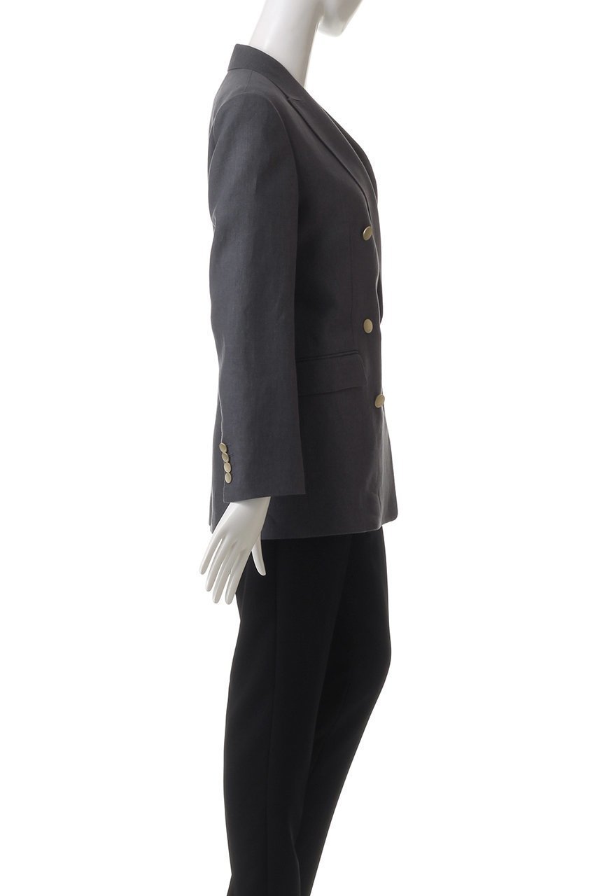 【エブール/ebure】のミディアムリネンツイル 6釦ダブルジャケット 人気、トレンドファッション・服の通販 founy(ファニー) 　ファッション　Fashion　レディースファッション　Fashion for Women　アウター　Coat / Outerwear Collection　レディースジャケット・軽アウター　Jackets　シルケット　Silket, Silky Cotton　ジャケット　Jacket, Outerwear　ダブル　Double, Double-Breasted　ツイル　Twist, Twisted Detail　リネン　Linen, Linen Fabric　リュクス　Luxury, Elegant, High-End, Chic　夏　Summer　other-3|ID: prp329100004423924 ipo3291000000032954962