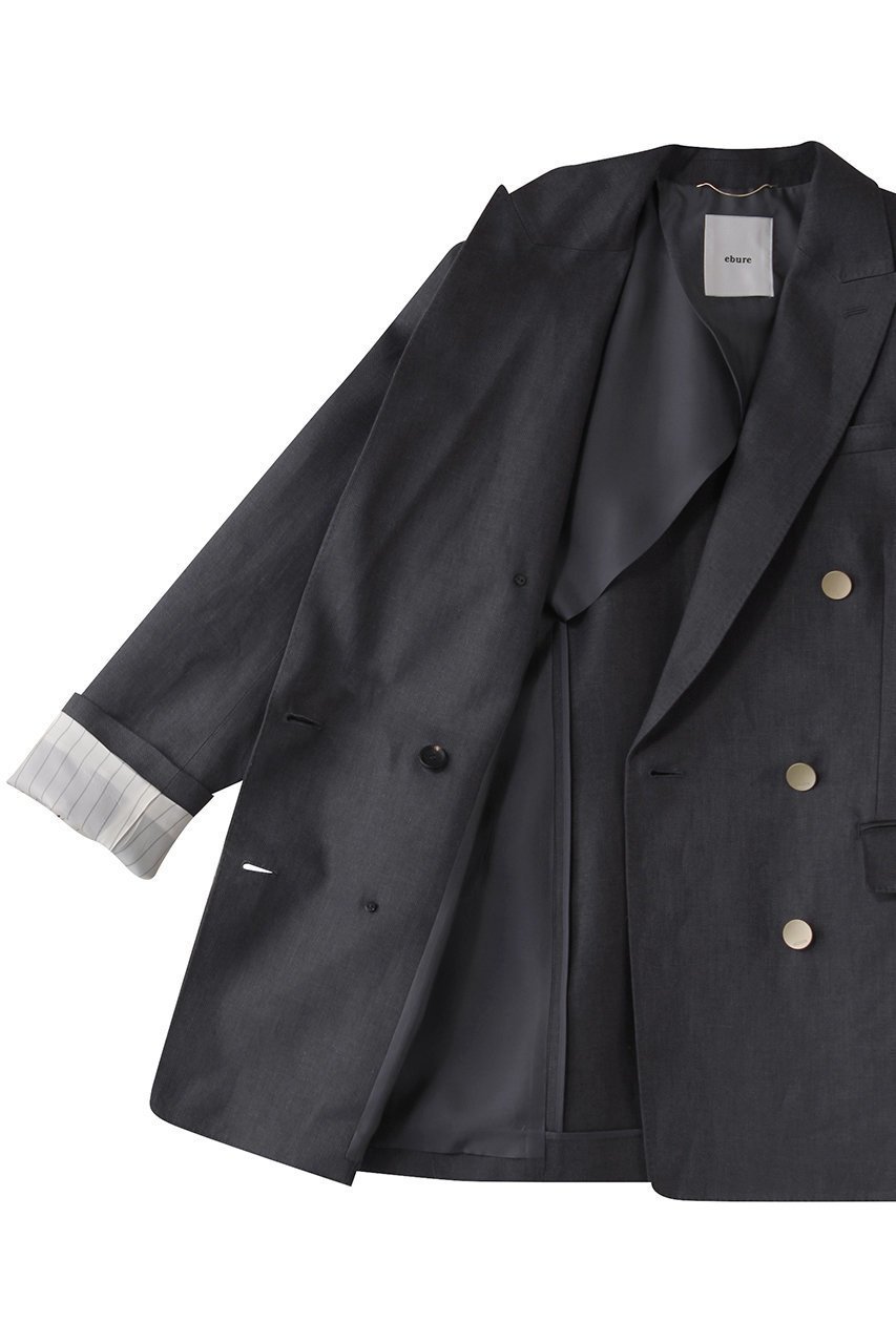 【エブール/ebure】のミディアムリネンツイル 6釦ダブルジャケット 人気、トレンドファッション・服の通販 founy(ファニー) 　ファッション　Fashion　レディースファッション　Fashion for Women　アウター　Coat / Outerwear Collection　レディースジャケット・軽アウター　Jackets　シルケット　Silket, Silky Cotton　ジャケット　Jacket, Outerwear　ダブル　Double, Double-Breasted　ツイル　Twist, Twisted Detail　リネン　Linen, Linen Fabric　リュクス　Luxury, Elegant, High-End, Chic　夏　Summer　other-6|ID: prp329100004423924 ipo3291000000032954974