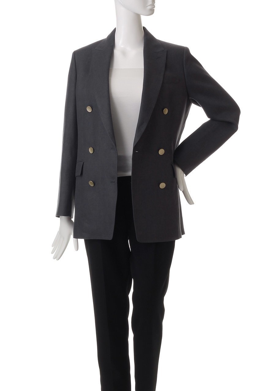 【エブール/ebure】のミディアムリネンツイル 6釦ダブルジャケット 人気、トレンドファッション・服の通販 founy(ファニー) 　ファッション　Fashion　レディースファッション　Fashion for Women　アウター　Coat / Outerwear Collection　レディースジャケット・軽アウター　Jackets　シルケット　Silket, Silky Cotton　ジャケット　Jacket, Outerwear　ダブル　Double, Double-Breasted　ツイル　Twist, Twisted Detail　リネン　Linen, Linen Fabric　リュクス　Luxury, Elegant, High-End, Chic　夏　Summer　other-7|ID: prp329100004423924 ipo3291000000032954979