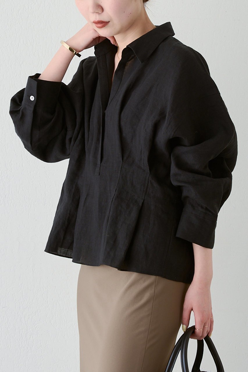 【ガリャルダガランテ/GALLARDAGALANTE】のウエストシェイプシャツ 人気、トレンドファッション・服の通販 founy(ファニー) 　ファッション　Fashion　レディースファッション　Fashion for Women　トップス・カットソー　Cut & Sew Tops　シャツ・ブラウス・オフィスカジュアル　Elegant Blouses & Button-Ups　シェイプ　Shape, Slim Fit　スキッパー　Skipper, Open Collar　スリーブ　Sleeve, Long Sleeve / Short Sleeve　デニム　Denim, Jeans Material　ロング　Long, Long-Length　ワイド　Wide, Wide Fit　other-6|ID: prp329100004423925 ipo3291000000032685434