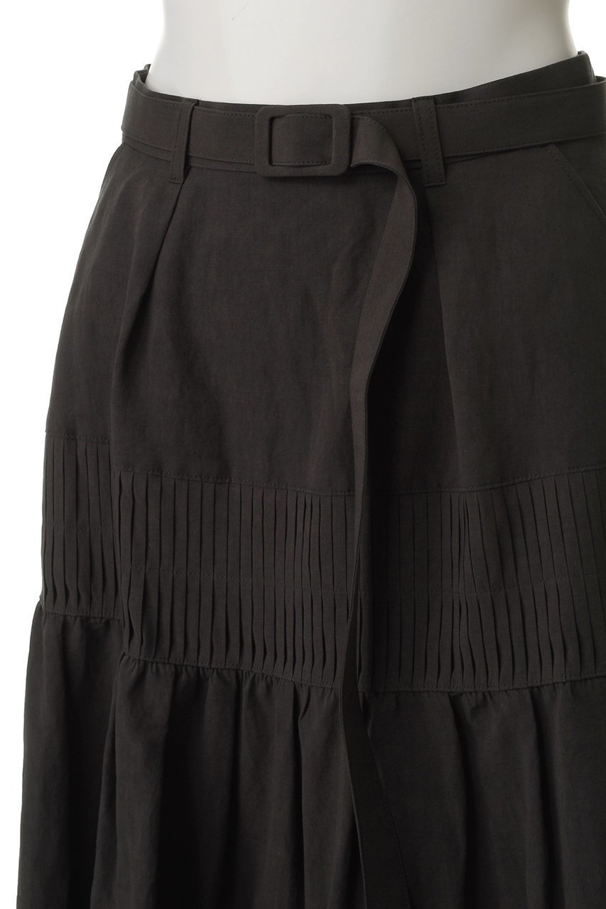 【オブリオ/AUBRIOT】のリネンコットン ティアードスカート 人気、トレンドファッション・服の通販 founy(ファニー) 　ファッション　Fashion　レディースファッション　Fashion for Women　スカート　Skirts　ティアードスカート　Tiered Skirts　ロングスカート　Long Skirts / Maxi & Midi Skirts　エレガント 上品　Elegant　ギャザー　Gathered, Ruffled　タイプライター　Typewriter Fabric, Crisp Cotton　タンブラー　Tumbler, Travel Mug　ティアードスカート　Tiered Skirt, Flounced Skirt　フォルム　Silhouette, Form　リネン　Linen, Linen Fabric　ロング　Long, Long-Length　ヴィンテージ　Vintage Style　other-5|ID: prp329100004423926 ipo3291000000035602722