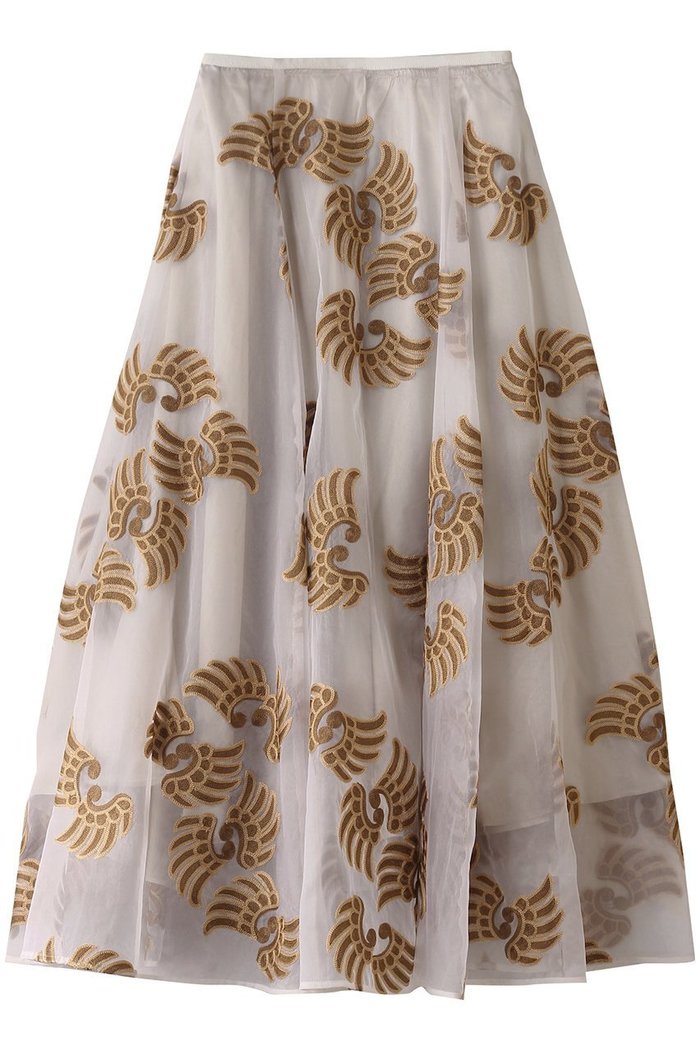 【オブリオ/AUBRIOT】のオーガンザフレアスカート インテリア・キッズ・メンズ・レディースファッション・服の通販 founy(ファニー) https://founy.com/ ファッション Fashion レディースファッション Fashion for Women スカート Skirts Aライン・フレアスカート A-Line & Flared Skirts ロングスカート Long Skirts / Maxi & Midi Skirts インド Indian Textile エレガント 上品 Elegant オリエンタル Oriental Pattern オーガンジー Organza Fabric ハンド Hand, Handmade フェザー Feather, Feather Detail フレア Flare, Flared モチーフ Motif, Design Theme ラグジュアリー Luxury, Elegant ロング Long, Long-Length |ID: prp329100004423927 ipo3291000000035813345