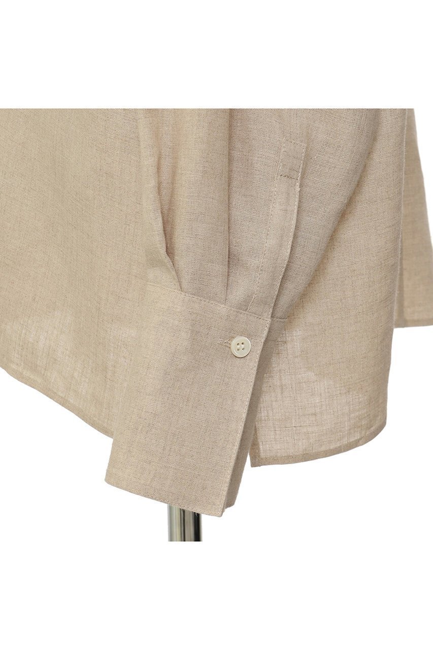 【オブリオ/AUBRIOT】のリネン深Vネック プルオーバーシャツ 人気、トレンドファッション・服の通販 founy(ファニー) 　ファッション　Fashion　レディースファッション　Fashion for Women　トップス・カットソー　Cut & Sew Tops　シャツ・ブラウス・オフィスカジュアル　Elegant Blouses & Button-Ups　カジュアルプルオーバー・ニットトップス　Pullovers & Knit Tops / Casual Pullovers　Vネックトップス　V-Neck Tops / V-Cut Neckline Shirts　イタリア　Italy　スリーブ　Sleeve, Long Sleeve / Short Sleeve　デニム　Denim, Jeans Material　リネン　Linen, Linen Fabric　ロング　Long, Long-Length　エレガント 上品　Elegant　other-6|ID: prp329100004423930 ipo3291000000035822422