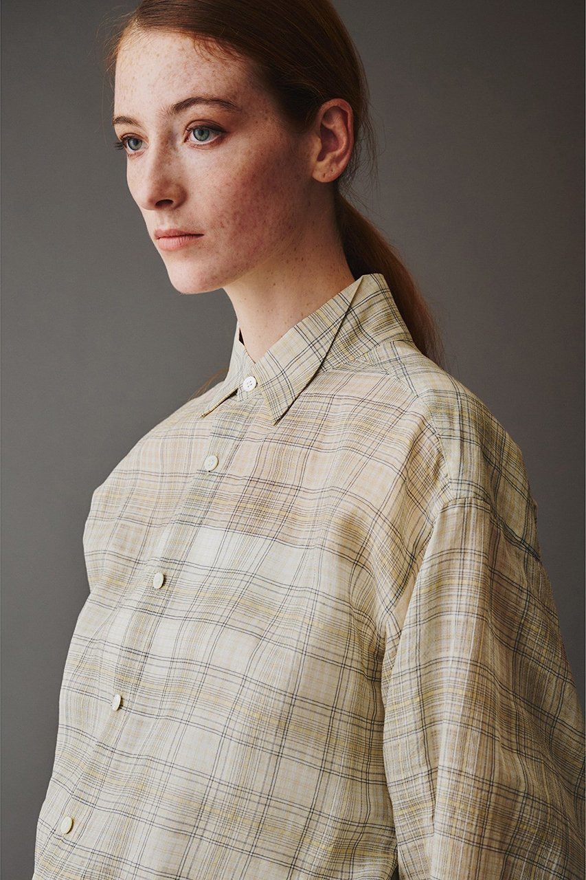 【オブリオ/AUBRIOT】のシアーチェックシャツ 人気、トレンドファッション・服の通販 founy(ファニー) 　ファッション　Fashion　レディースファッション　Fashion for Women　トップス・カットソー　Cut & Sew Tops　シャツ・ブラウス・オフィスカジュアル　Elegant Blouses & Button-Ups　イタリア　Italy　シアー　Sheer, See-Through　シルク　Silk, 100% Silk　スリーブ　Sleeve, Long Sleeve / Short Sleeve　チェック　Check, Plaid, Tartan　リラックス　Relax, Relaxed Fit　ロング　Long, Long-Length　other-8|ID: prp329100004423931 ipo3291000000036070832