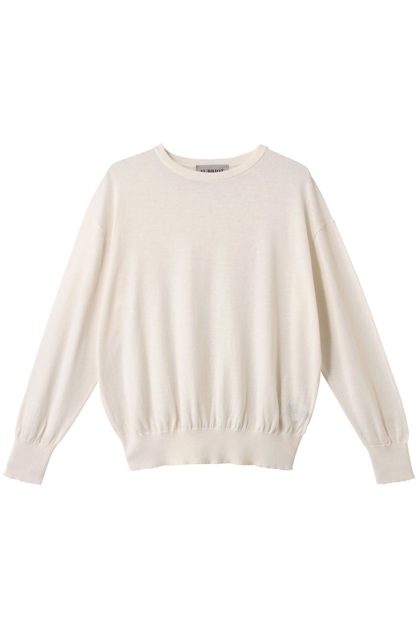 【オブリオ/AUBRIOT】のコットンシルク クルーネックセーター 人気、トレンドファッション・服の通販 founy(ファニー) ファッション Fashion レディースファッション Fashion for Women トップス・カットソー Cut & Sew Tops ニット Knit Tops & Sweaters カジュアルプルオーバー・ニットトップス Pullovers & Knit Tops / Casual Pullovers シルク Silk, 100% Silk シルケット Silket, Silky Cotton シンプル Simple, Minimal フォルム Silhouette, Form ミックス Mix, Mixed Style リラックス Relax, Relaxed Fit エレガント 上品 Elegant 日本製 Made In Japan other-1|ID: prp329100004423934 ipo3291000000035622808