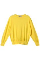 【オブリオ/AUBRIOT】のコットンシルク クルーネックセーター 人気、トレンドファッション・服の通販 founy(ファニー) ファッション Fashion レディースファッション Fashion for Women トップス・カットソー Cut & Sew Tops ニット Knit Tops & Sweaters カジュアルプルオーバー・ニットトップス Pullovers & Knit Tops / Casual Pullovers シルク Silk, 100% Silk シルケット Silket, Silky Cotton シンプル Simple, Minimal フォルム Silhouette, Form ミックス Mix, Mixed Style リラックス Relax, Relaxed Fit エレガント 上品 Elegant 日本製 Made In Japan thumbnail イエロー|ID: prp329100004423934 ipo3291000000035622811