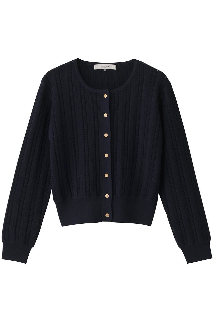 【コルコバード/CORCOVADO】のレースニットカーディガン インテリア・キッズ・メンズ・レディースファッション・服の通販 founy(ファニー) 　ファッション　Fashion　レディースファッション　Fashion for Women　トップス・カットソー　Cut & Sew Tops　ニット　Knit Tops & Sweaters　カーディガン・羽織り　Layered Style Cardigans　カーディガン　Cardigan, Knitwear　コンパクト　Compact, Small Size　ドレス　Dress, One-Piece　ビジネス 仕事 通勤　Business / Work / Commuting　レース　Lace, Lace Fabric　夏　Summer　春　Spring　S/S・春夏　SS, Spring/Summer, Warm Season　羽織　Haori, Light Jacket　ロイヤル ネイビー|ID: prp329100004423935 ipo3291000000035756930