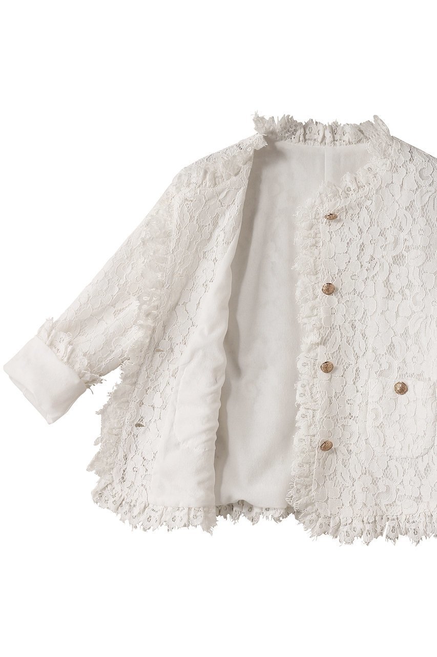 【コルコバード/CORCOVADO】のノーカラーレースジャケット 人気、トレンドファッション・服の通販 founy(ファニー) 　ファッション　Fashion　レディースファッション　Fashion for Women　エレガント 上品　Elegant　カーディガン　Cardigan, Knitwear　ケミカル　Chemical, Chemical Wash　コンパクト　Compact, Small Size　ジャケット　Jacket, Outerwear　ドレス　Dress, One-Piece　ボトム　Bottoms, Lower Wear　レース　Lace, Lace Fabric　夏　Summer　春　Spring　S/S・春夏　SS, Spring/Summer, Warm Season　other-6|ID: prp329100004423941 ipo3291000000036922592